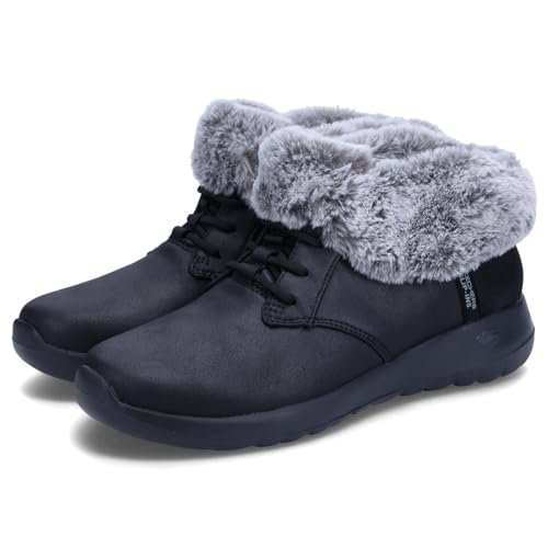Skechers Damskie botki Go Joy Cozy Charm, Czarny, 40 EU