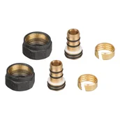 Łączniki, trójniki, kształtki - 2 złączki do PEX 16 GW M22 grafit LUXRAD - miniaturka - grafika 1