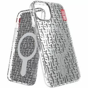 Diesel Etui Clear Case Monogram FW22 + MagSafe do Apple iPhone 14 przezroczysto-srebrne - Etui i futerały do telefonów - miniaturka - grafika 1