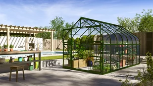 VITAVIA szklarnia ogrodowa Diana 11500, zielona - 11,5 m2, (2,57 m x 4,45 m) szkło hartowane + baza - Szklarnie ogrodowe VITAVIA szklarnia ogrodowa Diana 11500, zielona - 11,5 m2, (2,57 m x 4,45 m) szkło hartowane + baza - Szklarnie ogrodowe - miniaturka - grafika 9
