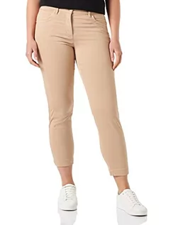 Spodnie damskie - GERRY WEBER Edition Damskie spodnie Best4me Cropped, karmelowe, 46R, Caramel, 46 - grafika 1