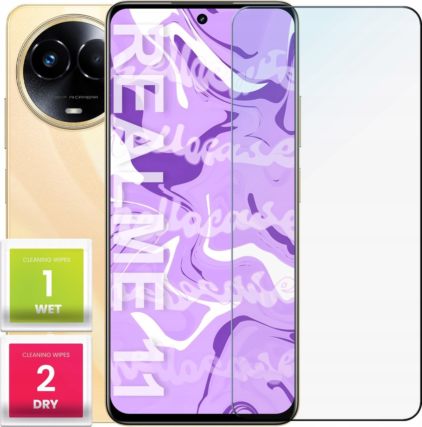 Hello Case Szkło Hartowane do Realme 11 4g szybka 9H, płaskie 2.5D, ochronne, szybka