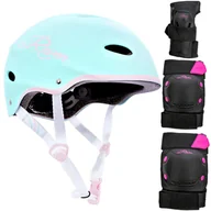 Ochraniacze - Zestaw Raven Kask F511 Mint/Pink Xs + Ochraniacze Dexard Black/Pink S - miniaturka - grafika 1