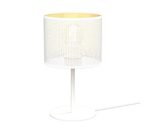 Lampa stołowa LOFT SHADE 1xE27/60W/230V śr. 18 cm biały/złoty - Lampy stojące - miniaturka - grafika 1