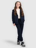 Spodnie i spodenki dla dziewczynek - 4F Spodnie dresowe joggery dziewczęce - granatowe 122 (6-7 lat) - miniaturka - grafika 1