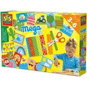 Zabawki kreatywne - Ses Creative Uczę się wycinać Mega zestaw z nożyczkami - miniaturka - grafika 1