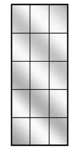 Prostokątne loftowe lustro ze szprosami H7-P81 - Lustra - miniaturka - grafika 1