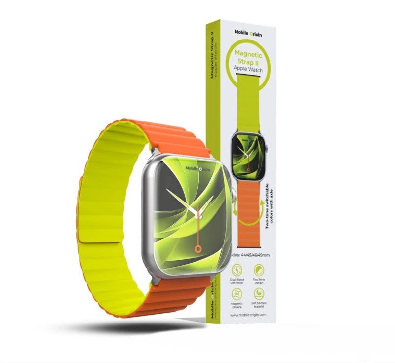 Mobile Origin Magnetic Watch Strap II, orange/green - Apple Watch 49mm/46mm/45mm/44mm