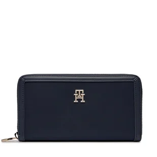 Duży Portfel Damski Tommy Hilfiger Th Essential S Large Za AW0AW15749 Granatowy - Portfele - miniaturka - grafika 1