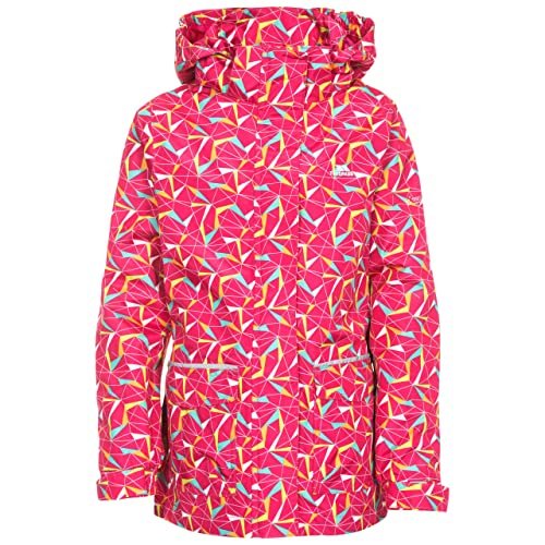 Trespass Unisex dzieci migotanie wodoodporna kurtka przeciwdeszczowa z ukrytym kapturem i odblaskowymi detalami Pink Lady 3-4