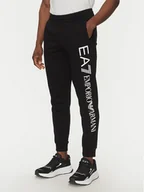 Spodnie sportowe męskie - EA7 Emporio Armani Spodnie dresowe 7M000572 AF10377 MC001 Czarny Regular Fit - miniaturka - grafika 1