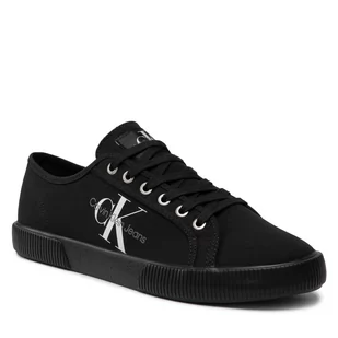 Calvin Klein Jeans Tenisówki Essential Vulcanized 1 YM0YM00306 Triple Black 0GL - Trampki damskie - miniaturka - grafika 1