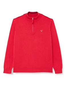 GANT Męska bluza Classic Cotton Half Zip, Fire Red Mel, XXL - Bluzy męskie - miniaturka - grafika 1
