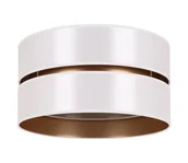 Lampy sufitowe - Duolla - Lampa sufitowa DUO 1xE27/15W/230V śr. 40 cm biała/złota - miniaturka - grafika 1