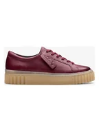 Trampki damskie - Clarks Skórzane sneakersy "Mayhill Walk" w kolorze bordowym - miniaturka - grafika 1