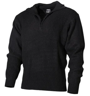 Sweter "Troyer" czarny XXL - Swetry męskie - miniaturka - grafika 1
