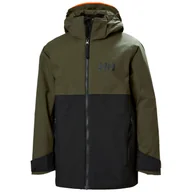 Kurtki narciarskie - Helly Hansen Traverse, kurtka narciarska, juniorska, czarna - miniaturka - grafika 1
