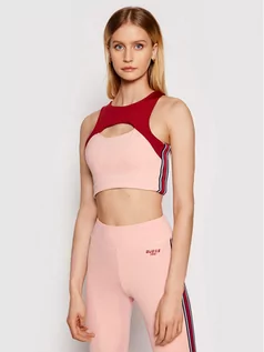 Koszulki i topy damskie - Guess Top O1RA33 MC04E Różowy Slim Fit - grafika 1