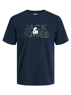 Jack & Jones Koszulka "Jacula" w kolorze granatowym - Koszulki męskie - miniaturka - grafika 1