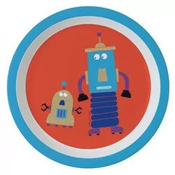 Talerz Fi 18 Cm Dla Małych Dzieci, Seria Roboty Maison Petit Jour - Miseczki i talerzyki dla dzieci - miniaturka - grafika 1