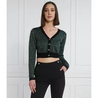 Swetry damskie - GUESS Kardigan JACQUARD | Regular Fit - miniaturka - grafika 1