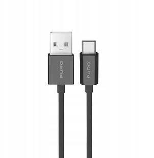 Kabel Puro 12W TPE USB-A - Micro-USB 2m - czarny - Kable USB - miniaturka - grafika 1