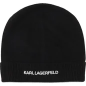 Czapki damskie - Karl Lagerfeld Czapka k/essential beanie | z dodatkiem wełny i kaszmiru - miniaturka - grafika 1