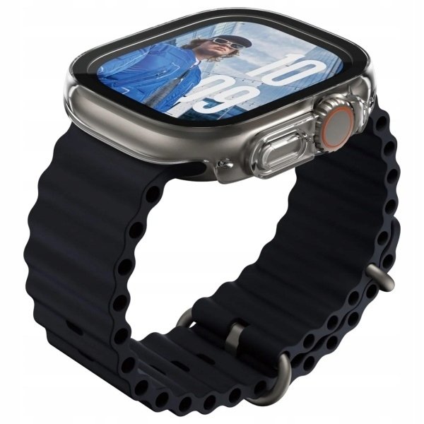 PanzerGlass Etui z osłoną ekranu Snappie Full Body Slim do Apple Watch Ultra 2/1 49mm, przezroczysto-czarne