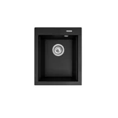 Zlewozmywaki - Pyramis SIROS MINI 39x48 1B czarny 70180312 - miniaturka - grafika 1