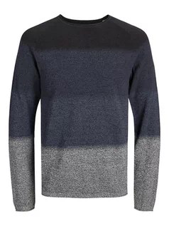 Swetry męskie - Jack & Jones Sweter "Hill" w kolorze granatowo-antracytowym - grafika 1