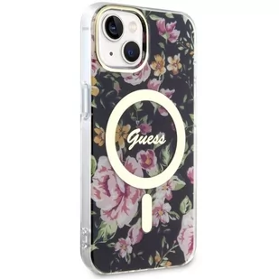 Guess GUHMP14MHCFWSK iPhone 14 Plus 6.7" czarny/black hardcase Flower MagSafe - Etui i futerały do telefonów - miniaturka - grafika 4