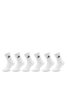 adidas Skarpety wysokie unisex Cushioned Sportswear Crew Socks 6 Pairs HT3453 Biały - Skarpetki damskie - miniaturka - grafika 1