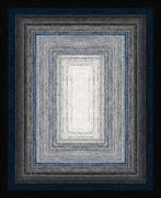 Dywany - Dywan wełniany do salonu PLOMO Czarny Kwadrat AGNUS-200x200 cm - miniaturka - grafika 1