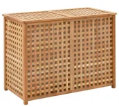 Kosze na bieliznę - Podwójny kosz na pranie z drewna P9-N11 - miniaturka - grafika 1