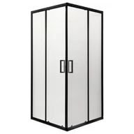 Kabiny prysznicowe - Kabina prysznicowa narożna kwadratowa Soho Black 90x90x190 cm czarna Kerra - miniaturka - grafika 1