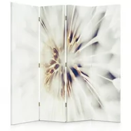 Parawany - Parawan pokojowy FEEBY, Białe kwiaty 2, Obrotowy 145x170cm 4-częściowy - miniaturka - grafika 1