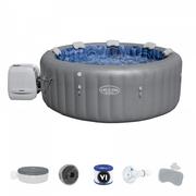 Baseny ogrodowe - Santorini Lay-Z-Spa HydroJet Pro Ogrodowe Jacuzzi BESTWAY 7-osobowe + Pompa + LED + 5 Poduszek - miniaturka - grafika 1