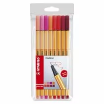 STABILO Cienkopis Point 88 odcienie czer.8szt etui - Artykuły biurowe - miniaturka - grafika 1