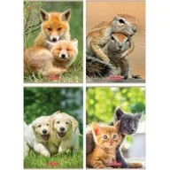 Zeszyty szkolne - Herlitz Zeszyt A4/32K kratka Animals (10szt) - - miniaturka - grafika 1