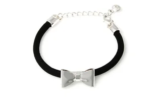 Bransoletka Charms Z Kokardką Srebrna - Bransoletki - miniaturka - grafika 1