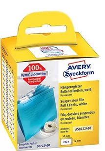 Avery Zweckform zweckform Minietykiety w rolce do termodruku 12 x 50mm 220 sztuk (AS0722460) - Etykiety do drukarek - miniaturka - grafika 1