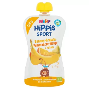 Hipp Sport Banany-Gruszki-Pomarańcze-Mango z ryżem Mus owocowy BIO - Desery dla dzieci - miniaturka - grafika 2
