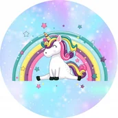 Akcesoria do pakowania - Naklejki 4 cm dla dzieci jednorożec unicorn - miniaturka - grafika 1