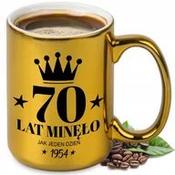 Kubki - KUBEK XXL ZŁOTY IDEALNY PREZENT NA 70 URODZINY ROCZKNIK 1954 WIELE WZORÓW - miniaturka - grafika 1