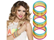 Dodatki do strojów karnawałowych - Zestaw bransoletek w stylu lat 80'tych - 15 szt. - miniaturka - grafika 1