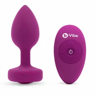 Wibratory analne - b-Vibe b-Vibe Vibrating Jewel Plug S/M Pink Ruby - grafika 1