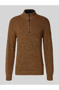 Bluza o kroju slim fit z kołnierzem i zamkiem błyskawicznym model Mouline - camel active - Bluzy męskie - miniaturka - grafika 1