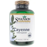 Serce i układ krążenia - Swanson Pieprz Cayenne 450 mg, 300 kapsułek - miniaturka - grafika 1