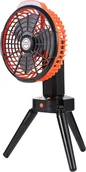 Wentylatory sufitowe - wentylator kempingowy 2 w 1 z oświetleniem LED, wielofunkcyjny wentylator sufitowy do namiotu, akumulatorowy wentylator na statywie, obsługujący 4-stopniowe prędkości wiatru do biura domowego, kempingu, pikniku, wędkowania - miniaturka - grafika 1