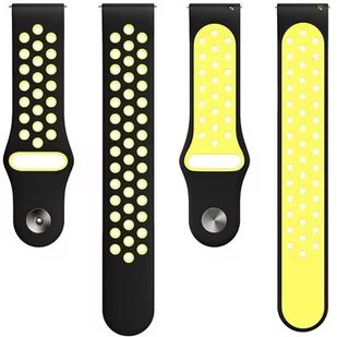Pasek BELINE Sport Silicone szerokość 22mm Czarno-żółty - Akcesoria do smartwatchy - miniaturka - grafika 1